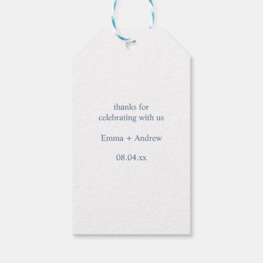 ブルーウォーターカラーリースモノグラム ギフトタグ (裏面)