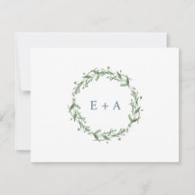 ブルーウォーターカラーリースモノグラム