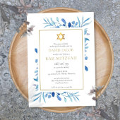 ブルーウォーターカラーリーフバー(ユダヤ教の)バル・ミツバーバルミツワー 招待状