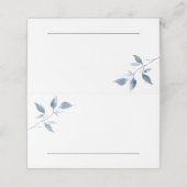 ブルーウォーターカラーリーフ折り畳み座席表 プレイスカード (外部開封)