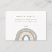 ブルーウォーターカラーレインボーおむつラッフルエンクロージャーCa エンクロージャーカード (正面)