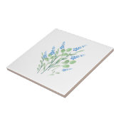 ブルーウォーターカラーワイルドフラワーブーケ タイル (側面)