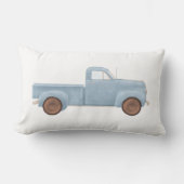 ブルーウォーターカラーヴィンテージトラック ランバークッション (正面)