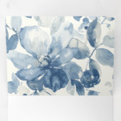 ブルーウォーターカラー三折結婚式招待状 三つ折りカード (内部最初)