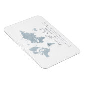 ブルーウォーターカラー世界地図結婚の発表 マグネット (右側)