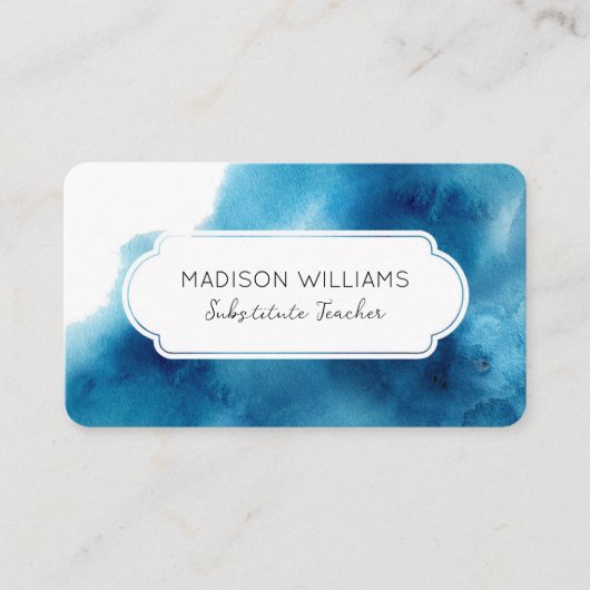 ブルーウォーターカラー代替先生 名刺 (正面)