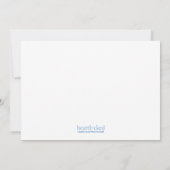 ブルーウォーターカラー写真ベビーのお知らせ 案内状 (裏面)