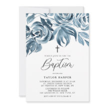 ブルーウォーターカラー冬バラブーケバプテスマ