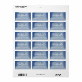 ブルーウォーターカラー卒業差出人住所 ラベル (フルシート)