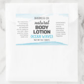 ブルーウォーターカラー周回製品ラベル 長方形シール (バッグ)