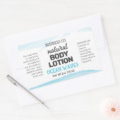 ブルーウォーターカラー周回製品ラベル 長方形シール (封筒)