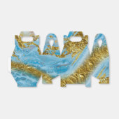 ブルーウォーターカラー大理石&ゴールドフォイル フェイバーボックス (折り畳みなし)