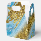 ブルーウォーターカラー大理石&ゴールドフォイル フェイバーボックス (オープン)