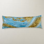 ブルーウォーターカラー大理石&ゴールドフォイル ボディピロー (裏面)