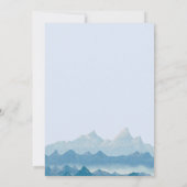 ブルーウォーターカラー山間結婚式RSVP 招待状 (裏面)