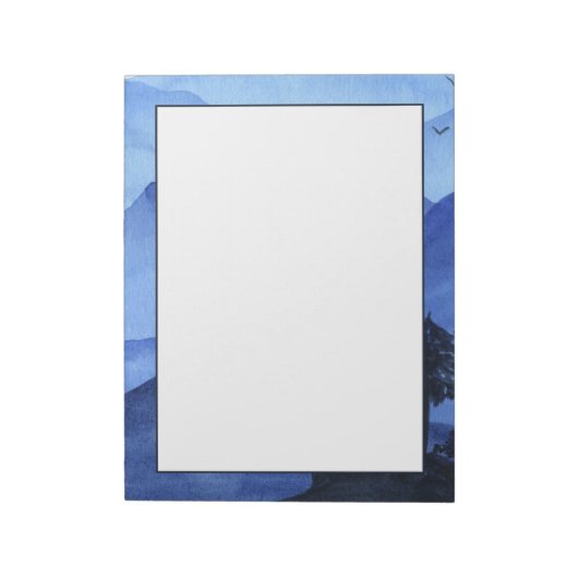 ブルーウォーターカラー山 ノートパッド (回転)