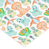 ブルーウォーターカラー恐竜誕生日ベビーシャワー ショートテーブルランナー (コーナー)