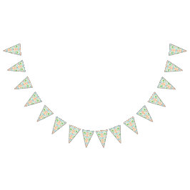 ブルーウォーターカラー恐竜誕生日ベビーシャワー バンティングフラッグ