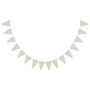 ブルーウォーターカラー恐竜誕生日ベビーシャワー バンティングフラッグ