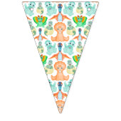 ブルーウォーターカラー恐竜誕生日ベビーシャワー バンティングフラッグ (第2の旗)