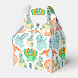 ブルーウォーターカラー恐竜誕生日ベビーシャワー フェイバーボックス