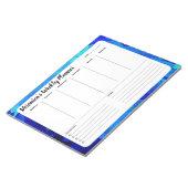 ブルーウォーターカラー抽象芸術ウィークリータスク一覧メモ帳 ノートパッド (アングル)