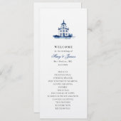 ブルーウォーターカラー教会結婚のフラットプログラム プログラム (正面/裏面)