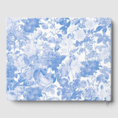 ブルーウォーターカラー植物性花模様結婚ズ ゲストブック (裏面)