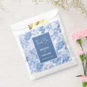 ブルーウォーターカラー植物性花模様結婚ズ フェイバーバッグ (封をした状態)