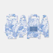 ブルーウォーターカラー植物性花模様結婚ズ フェイバーボックス (折り畳みなし)