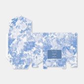 ブルーウォーターカラー植物性花模様結婚ズ フェイバーボックス (折り畳みなし)