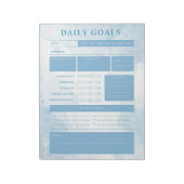 ブルーウォーターカラー毎日ゴールプランナーメモ帳 ノートパッド (回転)