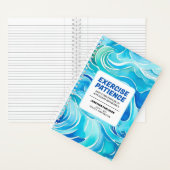 ブルーウォーターカラー波エクササイズ忍耐コンベンション ノートブック (内側)