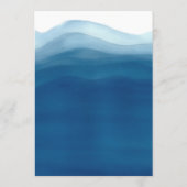 ブルーウォーターカラー波バー結婚のメニュー メニュー (裏面)