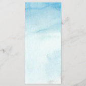 ブルーウォーターカラー海ビーチサンド結婚ズディナー メニュー (裏面)