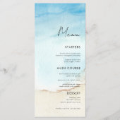 ブルーウォーターカラー海ビーチサンド結婚ズディナー メニュー (正面)