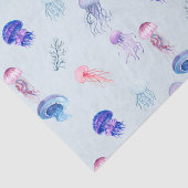 ブルーウォーターカラー混色クラゲ 薄葉紙 (詳細)