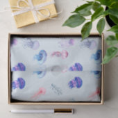 ブルーウォーターカラー混色クラゲ 薄葉紙 (ギフト)