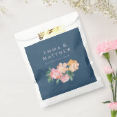 ブルーウォーターカラー牡丹フローラブーケ フェイバーバッグ (封をした状態)