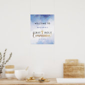 ブルーウォーターカラー第1聖餐式へようこそ ポスター (キッチン)