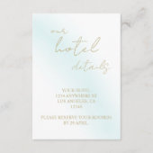 ブルーウォーターカラー結婚ウェーブズホテル エンクロージャーカード (正面)