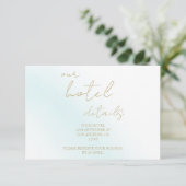 ブルーウォーターカラー結婚ウェーブズホテル エンクロージャーカード (スタンド正面)