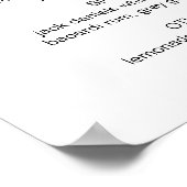 ブルーウォーターカラー結婚バターフバー。酒類 ポスター (角)