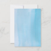 ブルーウォーターカラー結婚式の出欠カード、返信カード 出欠カード (裏面)