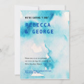 ブルーウォーターカラー結婚式招待状 招待状 (正面)
