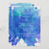 ブルーウォーターカラー結婚式招待状 招待状 (正面/裏面)