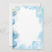 ブルーウォーターカラー結婚式招待状 招待状 (裏面)