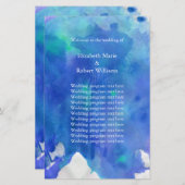 ブルーウォーターカラー結婚式 プログラム (正面/裏面)