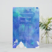 ブルーウォーターカラー結婚式 プログラム (スタンド正面)