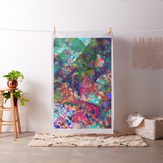 ブルーウォーターカラー絞り染めスプラッシ絵画ュ抽象芸術ズ ファブリック (インサイチュ)